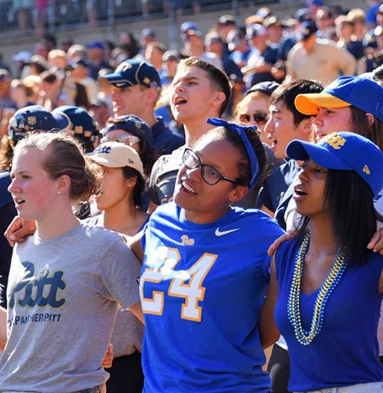 Students cheering in stands